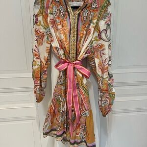 ANTONIO MELANI Multicolor Paisley Long Sleeve Dress